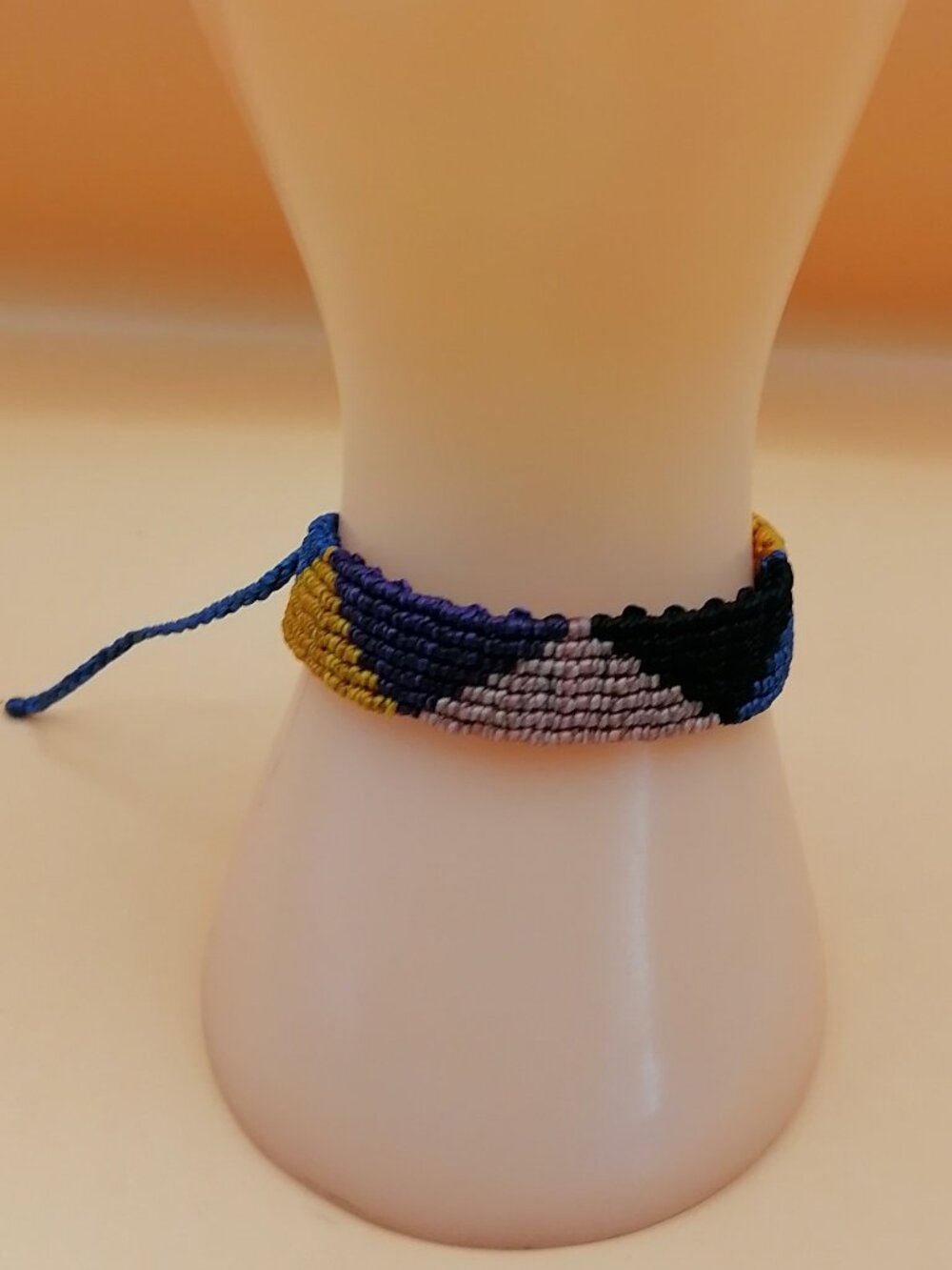 Handmade Macrame Bracelet Inspired by Incas Geometric Triangle